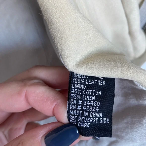 Veda cream leather vest - Picture 6 of 6